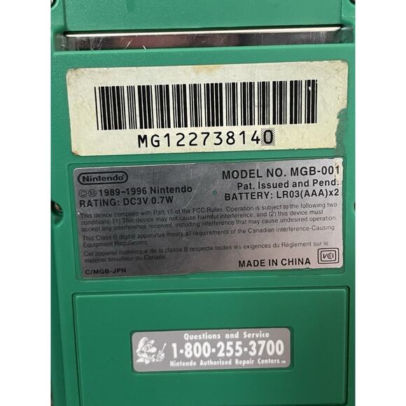 Nintendo GameBoy Pocket Green With Box No Manual Great Condition Tested MGB-001 - Picture 12 of 16